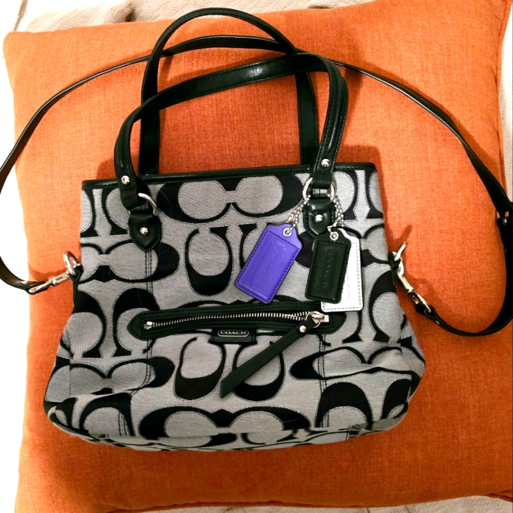 Coach Black and Gray Women's Bag